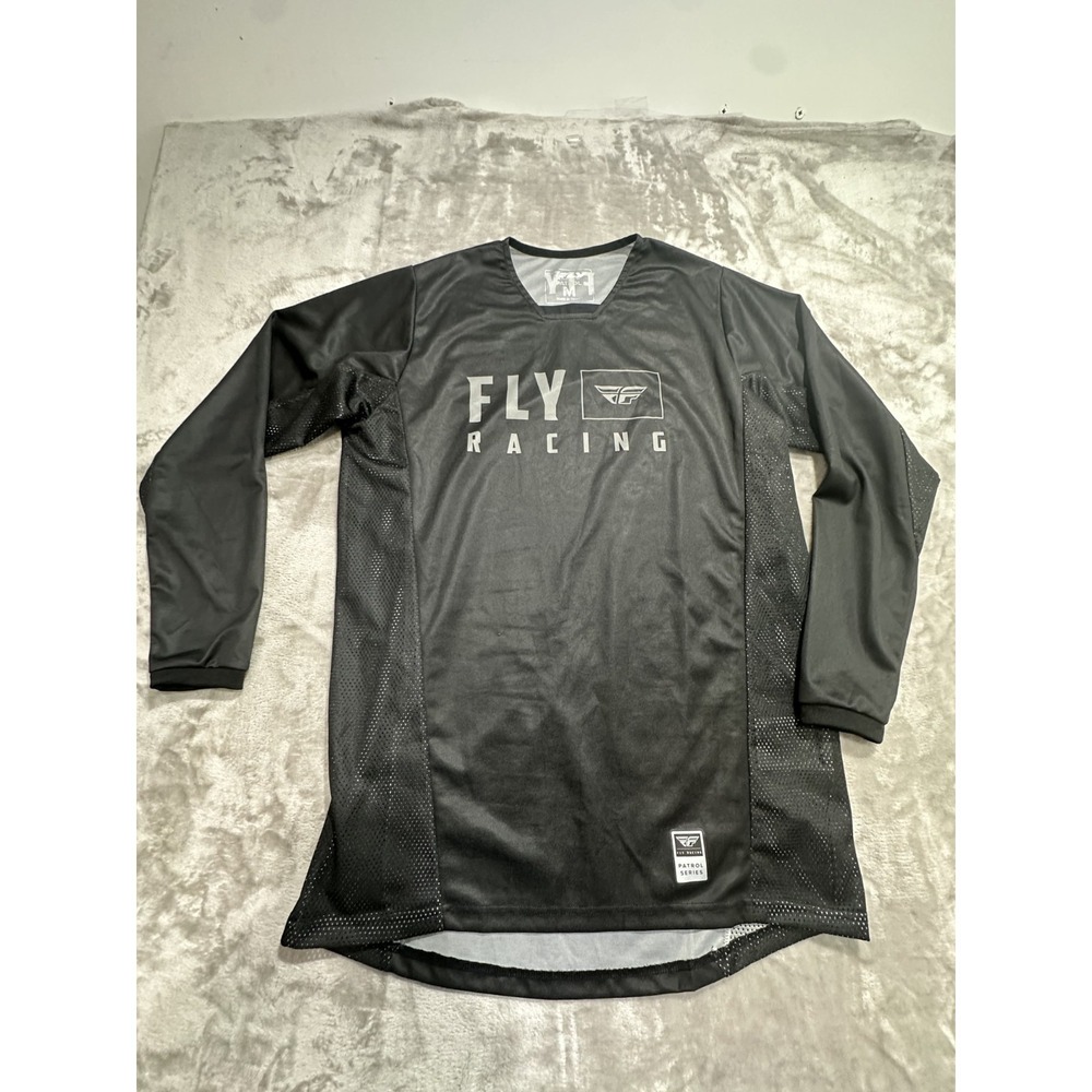 Fly Racing Performance Jersey Men's Size Medium Black Long Sleeve Moto‎ X EUC